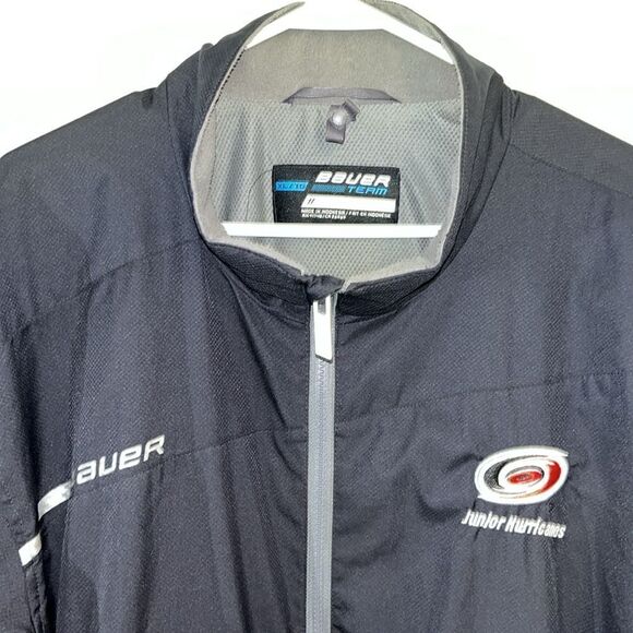Carolina Junior Hurricanes Black Bauer Team NHL Training Coaches Jacket XL men’s - Picture 2 of 5